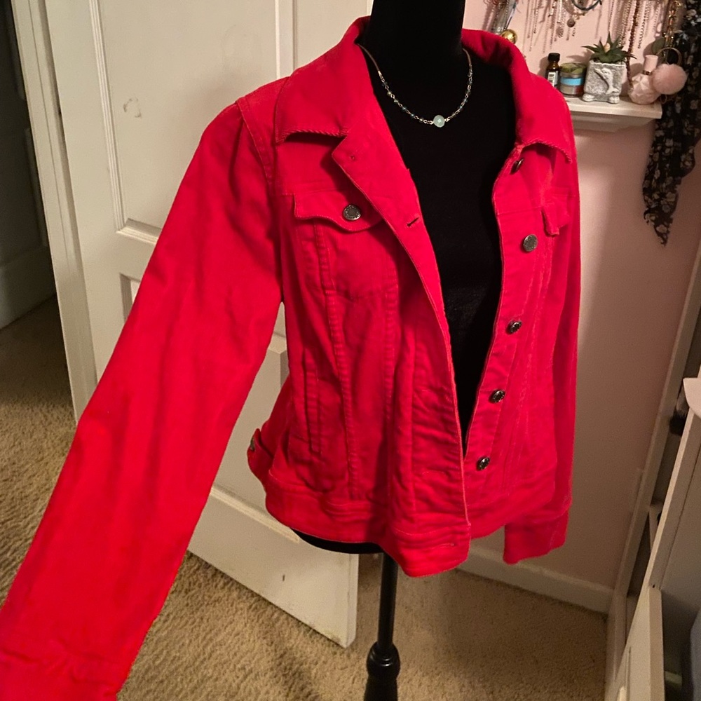 Red vintage corduroy jacket